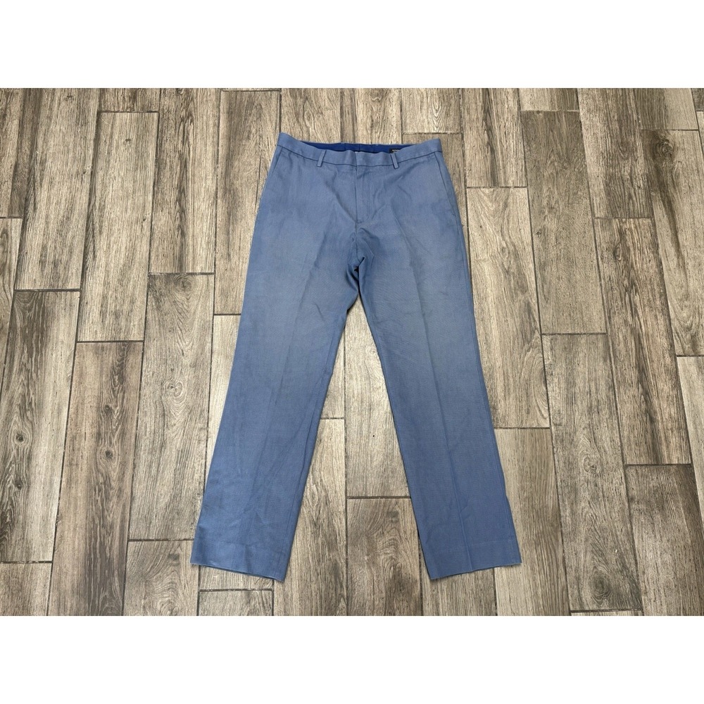 Banana Republic Men's 33x32 Modern Slim Fit Navy Blue 100% Wool Dress Pants